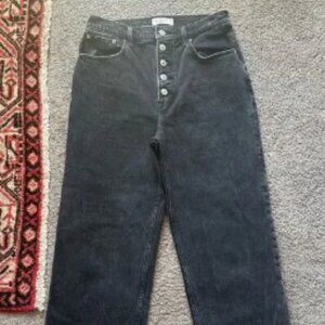 Abercrombie Crop Wide Leg Ultra High Rise Jeans